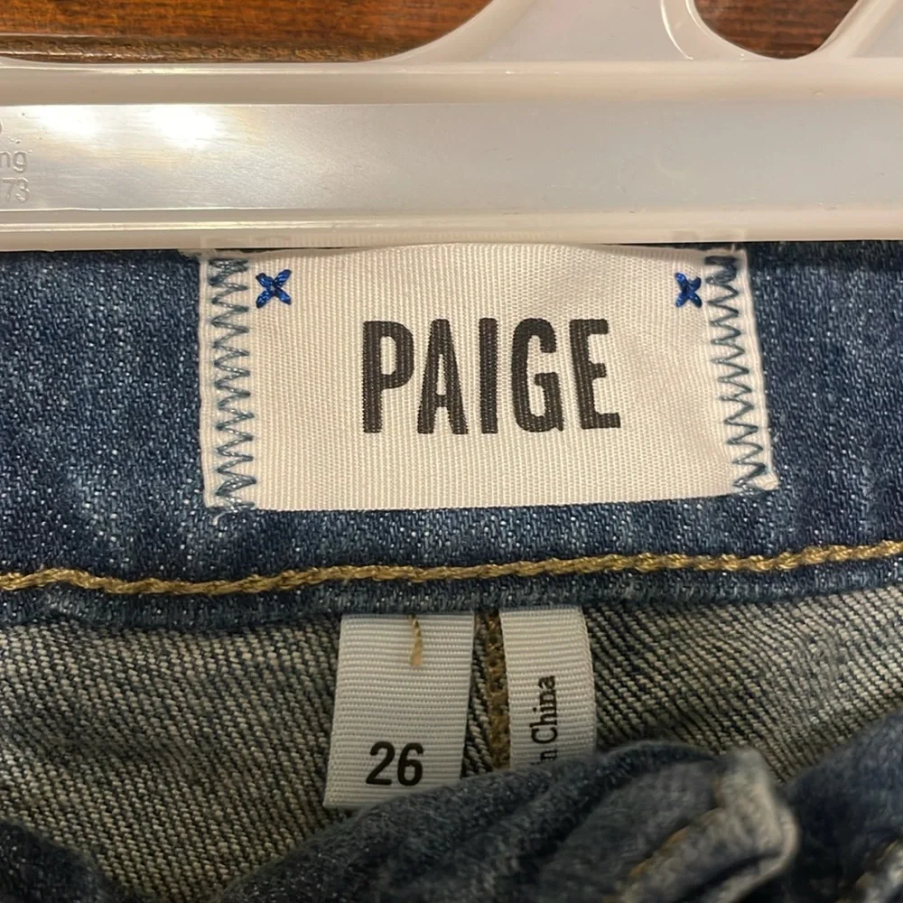 Paige Distressed Denim Shorts - Picture 6 of 10